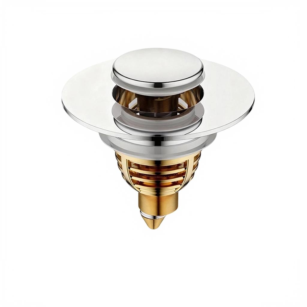 Stainless Steel Push Down Pop Up Drain Stopper for Bathroom Sink Basin Durable Brass Core with Easy Installation and Maintenance