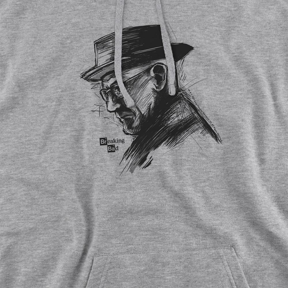 Breaking Bad Unisex Adult Heisenberg Sketch Heather Hoodie