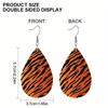 Creative Leopard Pattern PU Leather Earrings for Women Elegant Fashion Earring Accessories for Banquets, Parties, Mother's Day, Gifts