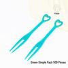 Zhaoran Disposable Heart-shaped Plastic Fruit Forks