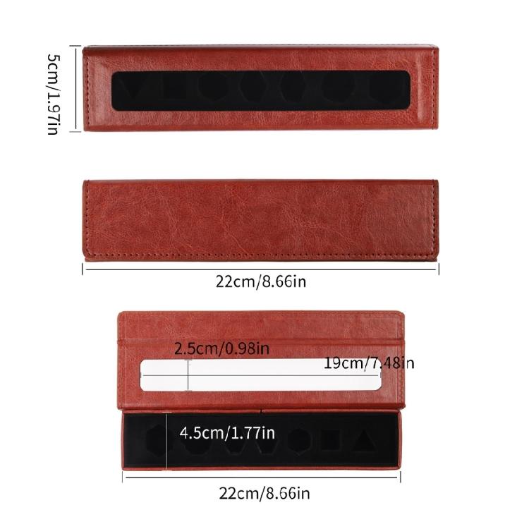 PU-Leder Würfel Aufbewahrungskoffer Rechteckige Würfel Aufbewahrungsbox mit Deckel Tragbarer Würfelbehälter Brettspielzubehör