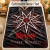 Flanell-DeckeSlipknot Benutzerdefinierter Name Text Personalisierte Weiche Warme Überwurfdecke Heimdekoration Geschenk