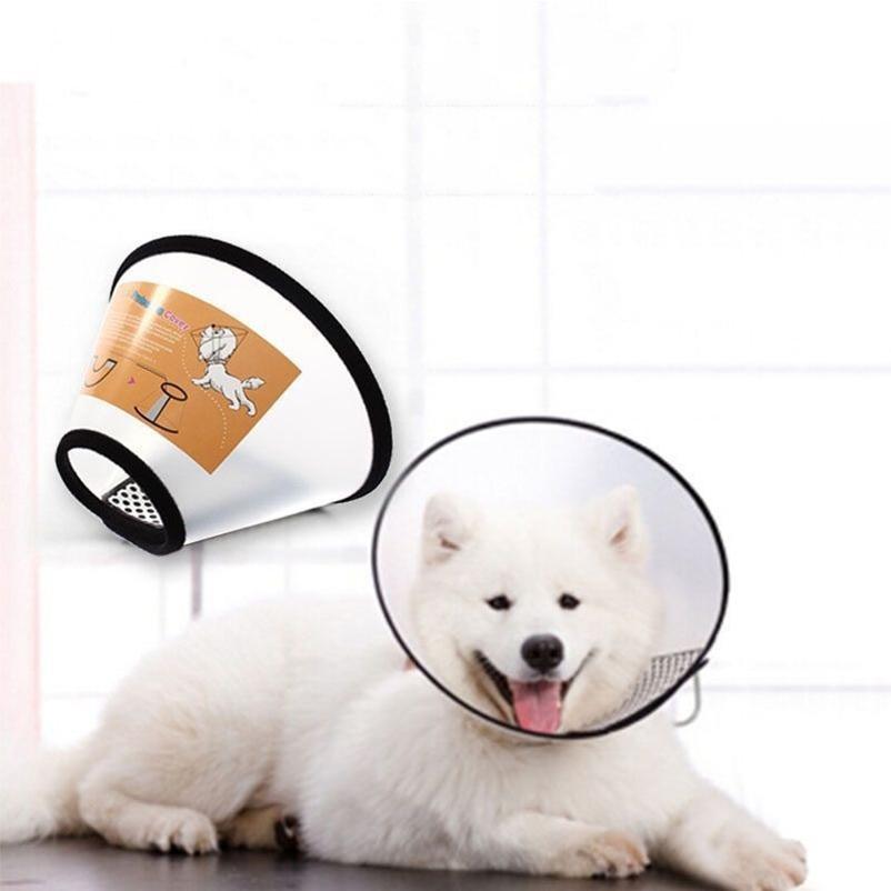Prevent BiteTransparent Dog Cat Protection Cover Wound Healing Bath Grooming Cone Protective Pet Dog Medical Collar