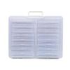 Transparent Photo Storage Box With Handle Photo Organizer Storage Container With 16 Inner Display Case For Pictures Arts Beads