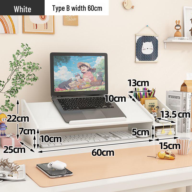 Laptop and Monitor Desktop Riser for Office and Dorm Use