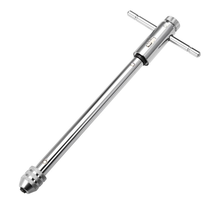 Adjustable T-Handle Ratchet Tap Wrench Tap M3-M8 M5-12 Ratcheting Wrench Screw Holder Male Thread Metric Workshop Hand Tool