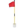 Golf Pin Flag Hole Cup Set for Mini Putting Green Flagstick Yard Practice Supplies Portable 2 Section Detachable Red