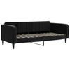 Vidaxl Sofa Z Materacem Do Spania, Czarna, 90X200 Cm, Aksamit