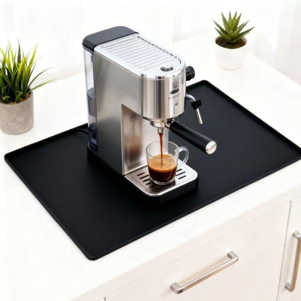 Heat Resistant Silicone Coffee Mat Non Slip Countertop Protector Tray Drying Mat Bar Mat Bar Tools