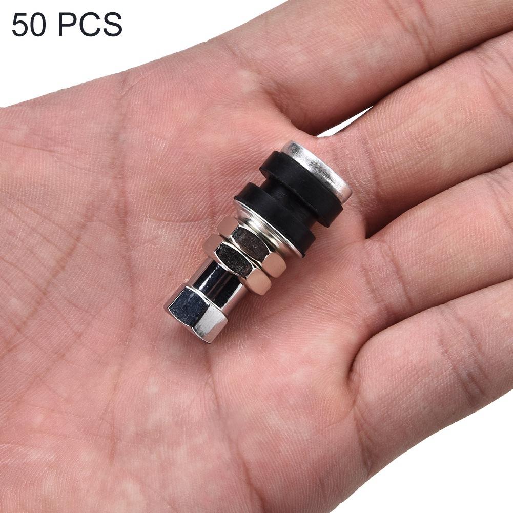 50pcs Universal Motorcycle Bicycle Auto Tubeless Vacuum Tire Valve Nozzle