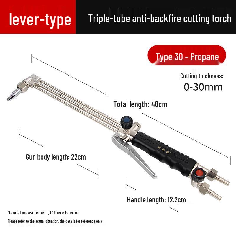 Stainless Steel Explosion-Proof 30 Type Acetylene/Propane/Oxygen Three-Tube Cutting Torch