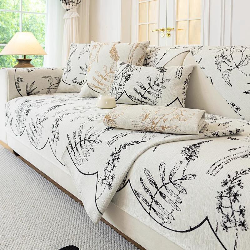 French Sofa Cushion Universal In All Seasons  New Non-Slip Seat Cushion Advanced Sense Anti-Cat Scratch Sofa Cover Cloth Towel