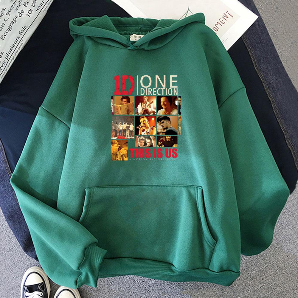 One Directions Band Hoodie Long Sleeved Punk Sweatshirt Retro для осени/зимы Одежда Hip Hop Music Pullover M