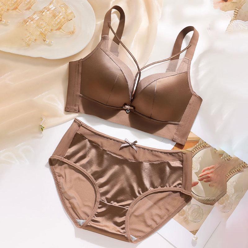 Original Luminous Satin Uplift Bra: Wire-Free, Adjustable, Side Support, Beautiful Shaping