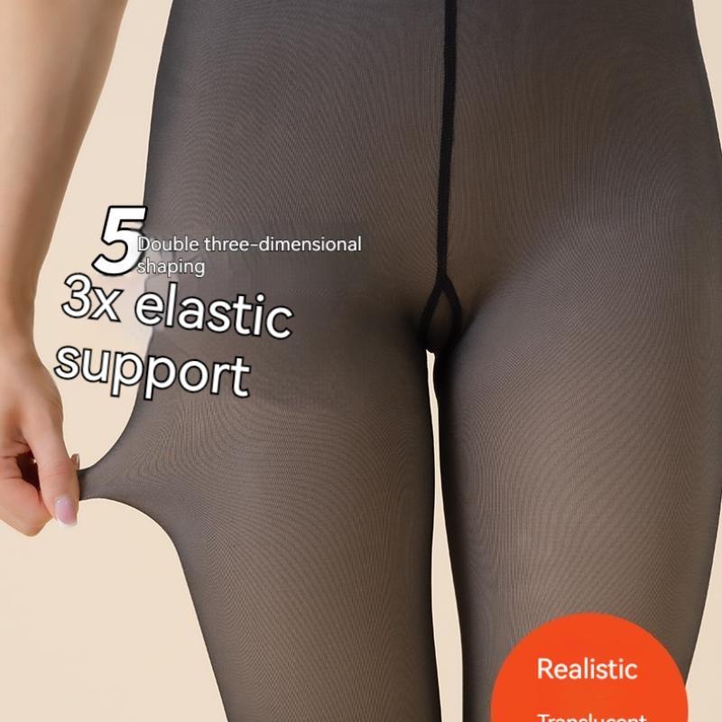 Fake Meat Wearing Spring and Autumn Nude Color Oversized Socks with Gray Bare Leg Jumpsuit Socks