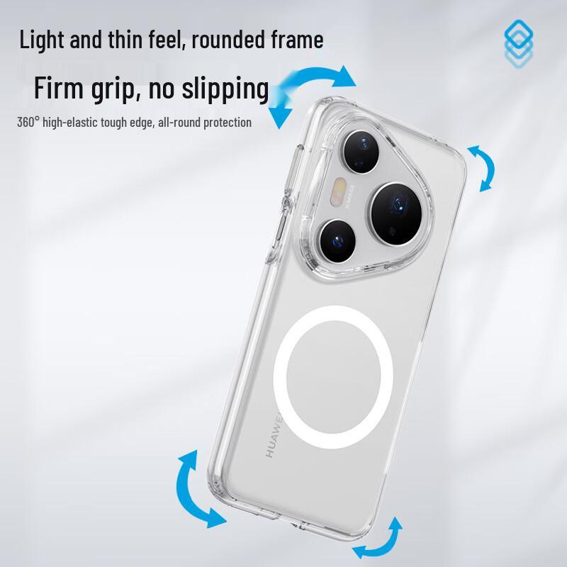 Mr. Blue Gorilla Transparent Magnetic Drop-Proof Phone Case for Huawei Pura 80 Series
