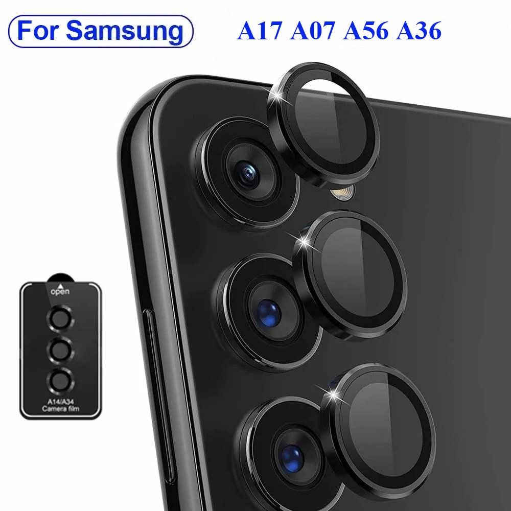 1Set Tempered Glass Lens Protect Film For Samsung Galaxy A17 A07 A16 A06 A15 A05 A56 A36 A35 A26 A25 A55 Anti-scratch Camera Cap