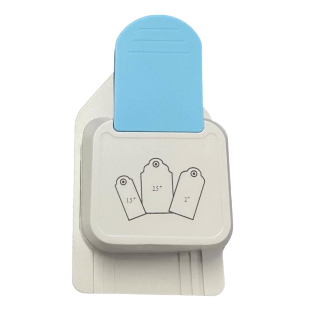 3 in 1 Label Punch Easy to Operate 1.5in+2in+2.5in Corner Paper Punch White and Blue Sturdy Plastic Alloy Paper Crafting Punch