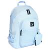 Adidas 23L 2 In 1 Color Block Design Zipper Closure Polyester Backpack Unisex Backpack Crystal-Blue KR5111