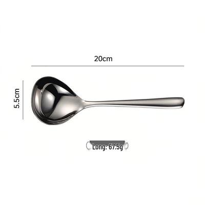 ZISIZ Stainless Steel Long Handle Soup Ladle - 4 Pack