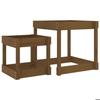 Table à sable - vidaXL - 2 tables en bois de pin massif - marron miel - extérieur - enfants