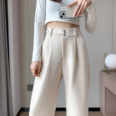 Spring Women's Casual Solid Color Loose Wide-leg Pants