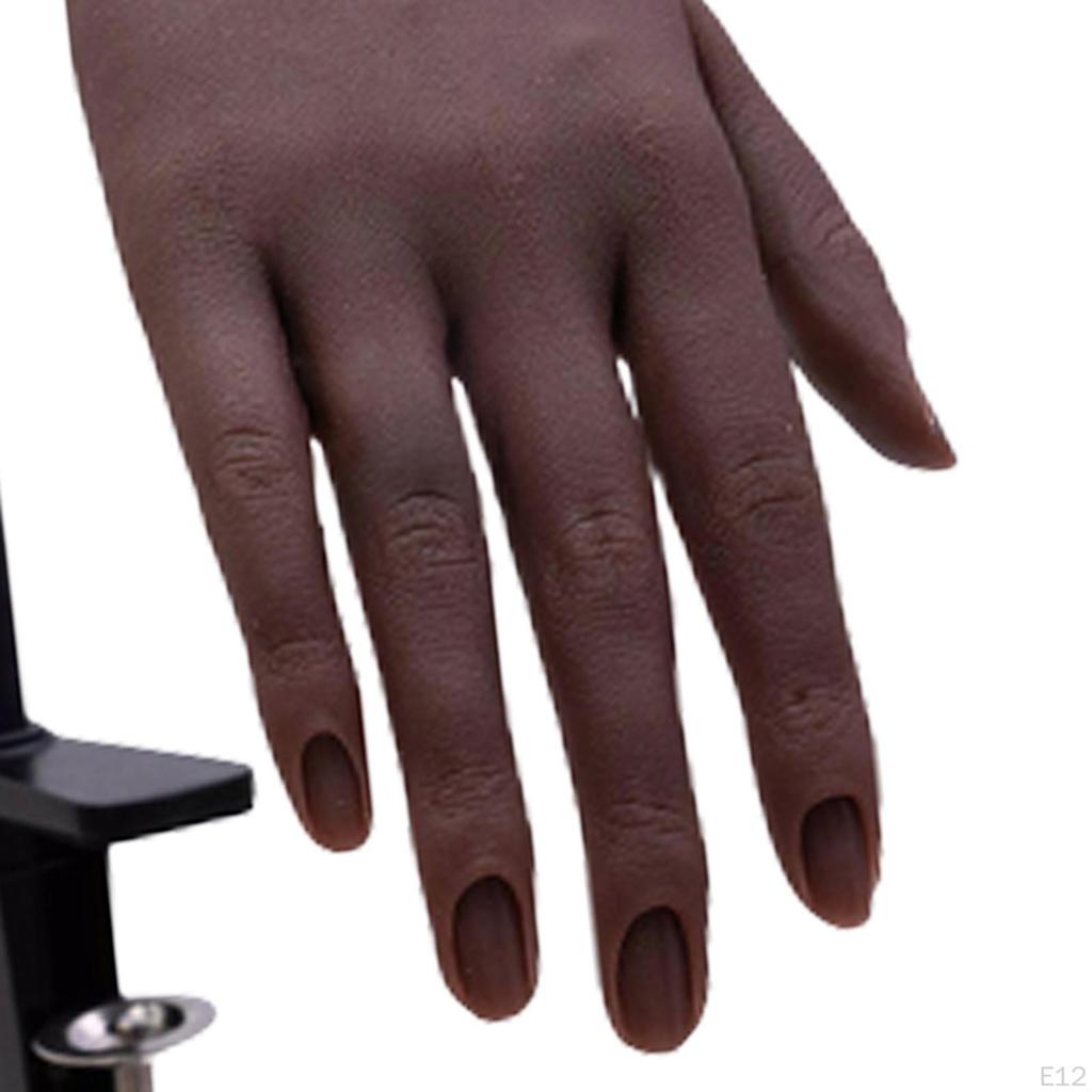 Nail Training Right Hand with Bracket Soft Fake Supply DIY Display