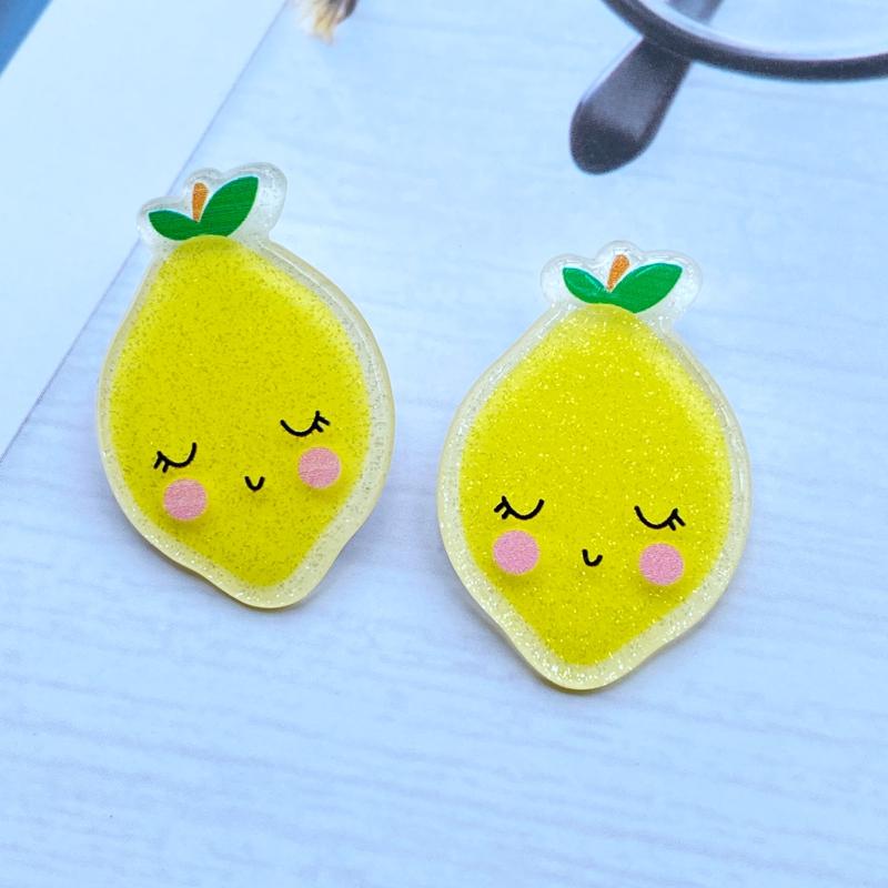 10Pcs Kawaii Cute Mixed Fruit Series Flat Back Acrylic Cabochons Scrapbooking DIY Jewelry Craft Decoration Accessorie H88
