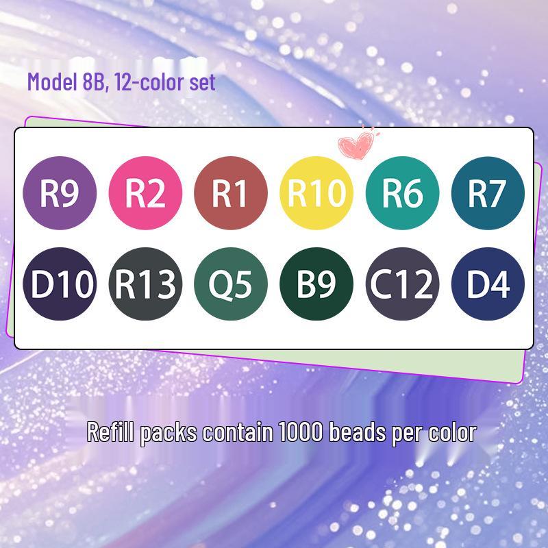 Pinbeads Fusion Beans Refill Pack: All-Color Series, 1000 Beads (2.6mm) for DIY Puzzle Crafting