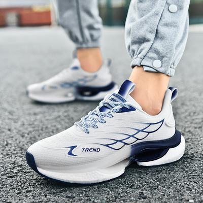Soft Sole Sports Shoes Men's Shoes Summer Breathable Popcorn Soft Sole Carbon Plate Professional Running Shoes for Men