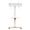 Youbei Mobile TV Stand for Xiaomi, Hisense, TCL - Floor-Standing White Solid Wood Art Cart