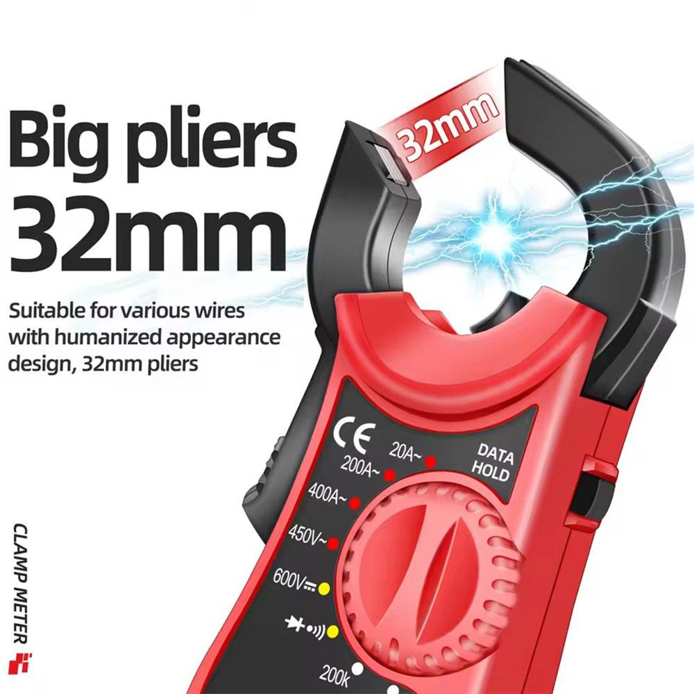Digital LCD clamp meter, AC/DC multimeter, current amp capacitance pliers, amp resistance tester