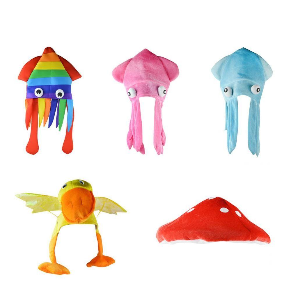 Headgear Halloween Costume Hat Squid Sea Animal Halloween Funny Hat Multicolored Props Photograph Octopus Hat