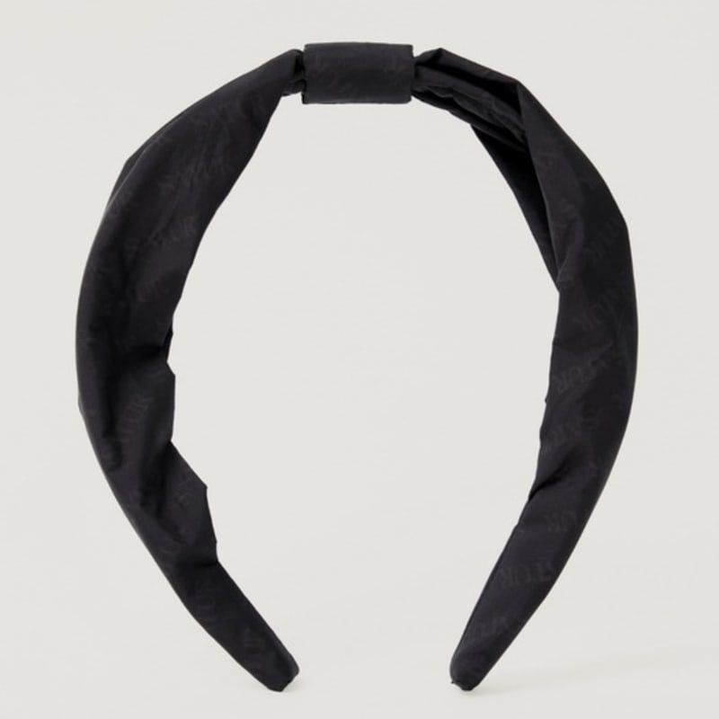 SATUR (W.) Klassisches Logo Raffband Haarband_Schwarz