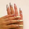 1/3 Pezzi Anello Copri Unghia alla Moda con Zirconi Creatività Metallo Anello per Unghie Staccabile Gioielli per Mano Semplici Eleganti Accessori Regali