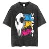 T-shirt Manga Soul Eater Stampa Death The Kid T-shirt Lavata Vintage Streetwear Abbigliamento Uomo Donna Maglietta in Cotone Oversize