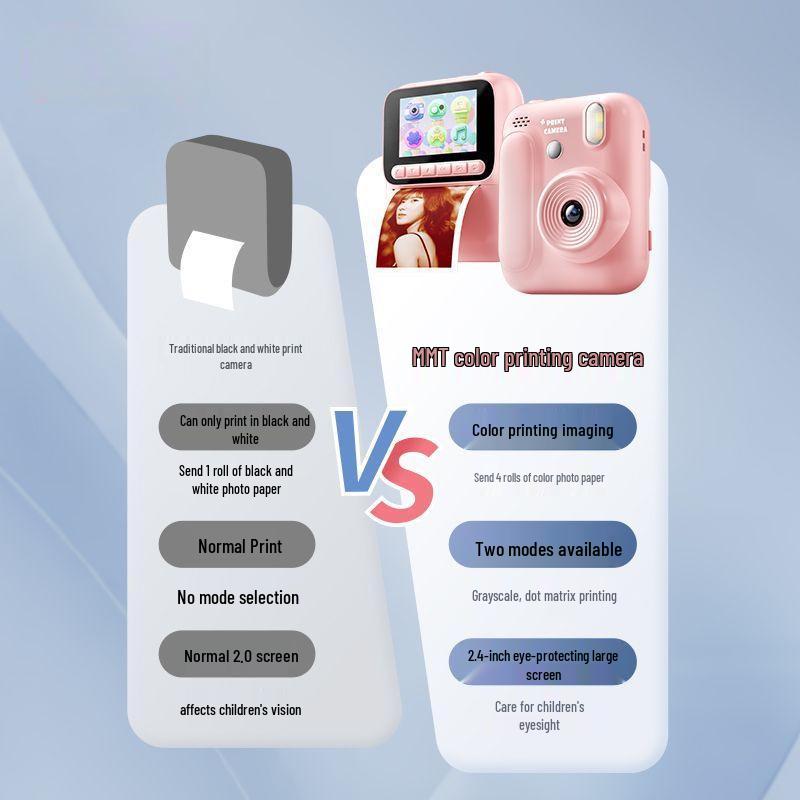 2025 Student Portable Instant Digital Camera with Video & Photo Printing