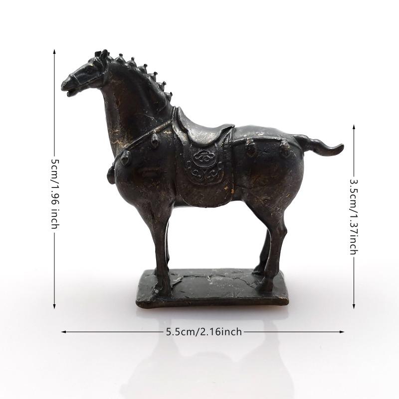 

Vintage Copper Horse Rhinoceros Bull Animals Statue Figurines Desk Decorations Home Decor for Room