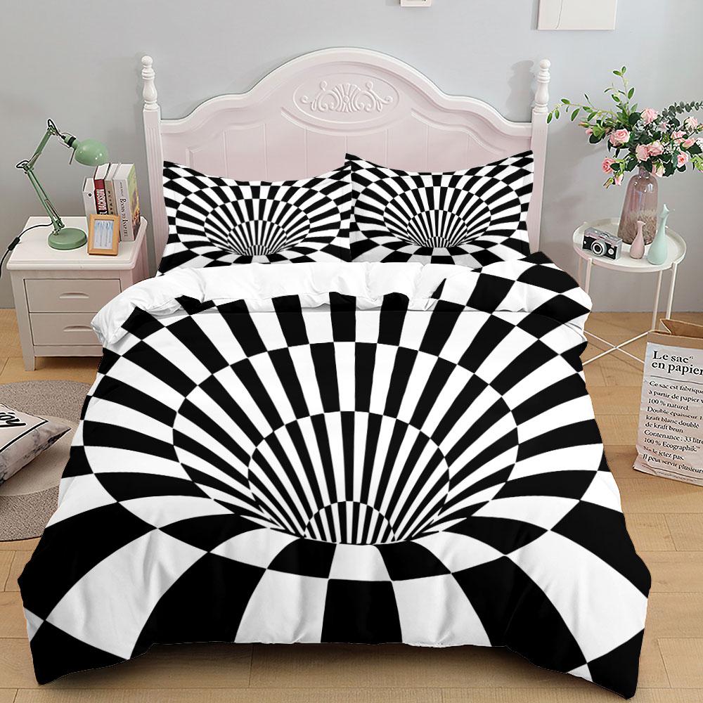 Space Tunnel 3D Bedding Set King Queen Double Full Twin Single Size Duvet Cover Pillow Case Friends Bed Linen Set