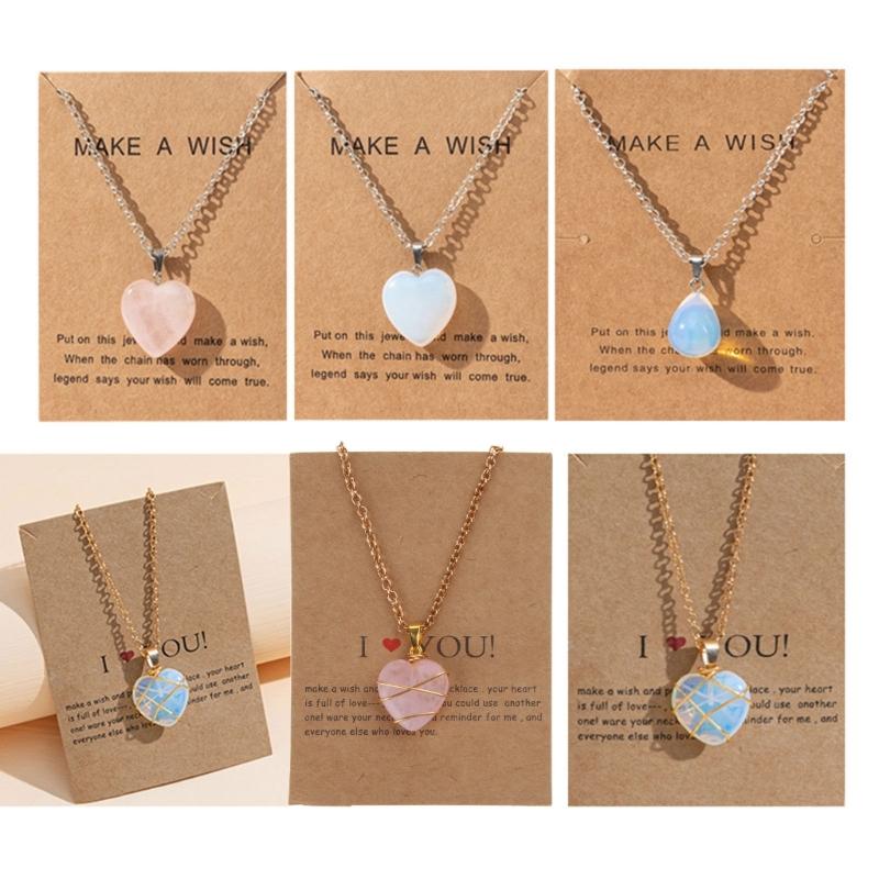 Castle Cosplay Necklace Novelty Heart Necklace Anime Cosplay Halloween Natural Stone Necklace Jewelry for Fans Kids