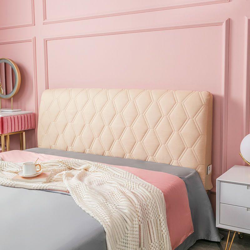 All-inclusive Super Soft Smooth Quilted Head Cover Thicken Velvet Headboard Cover Solid Color Bed Back Dust Protector Cover