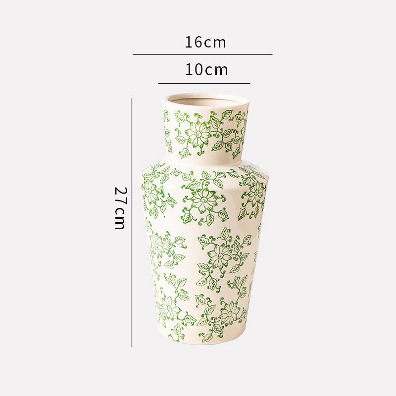 Seramik Vazo Mavi ve Beyaz Porselen Vazo Saksı El Yapımı Çiçek Aranjmanı Aksesuarları Ev Dekorasyonu Teraryum