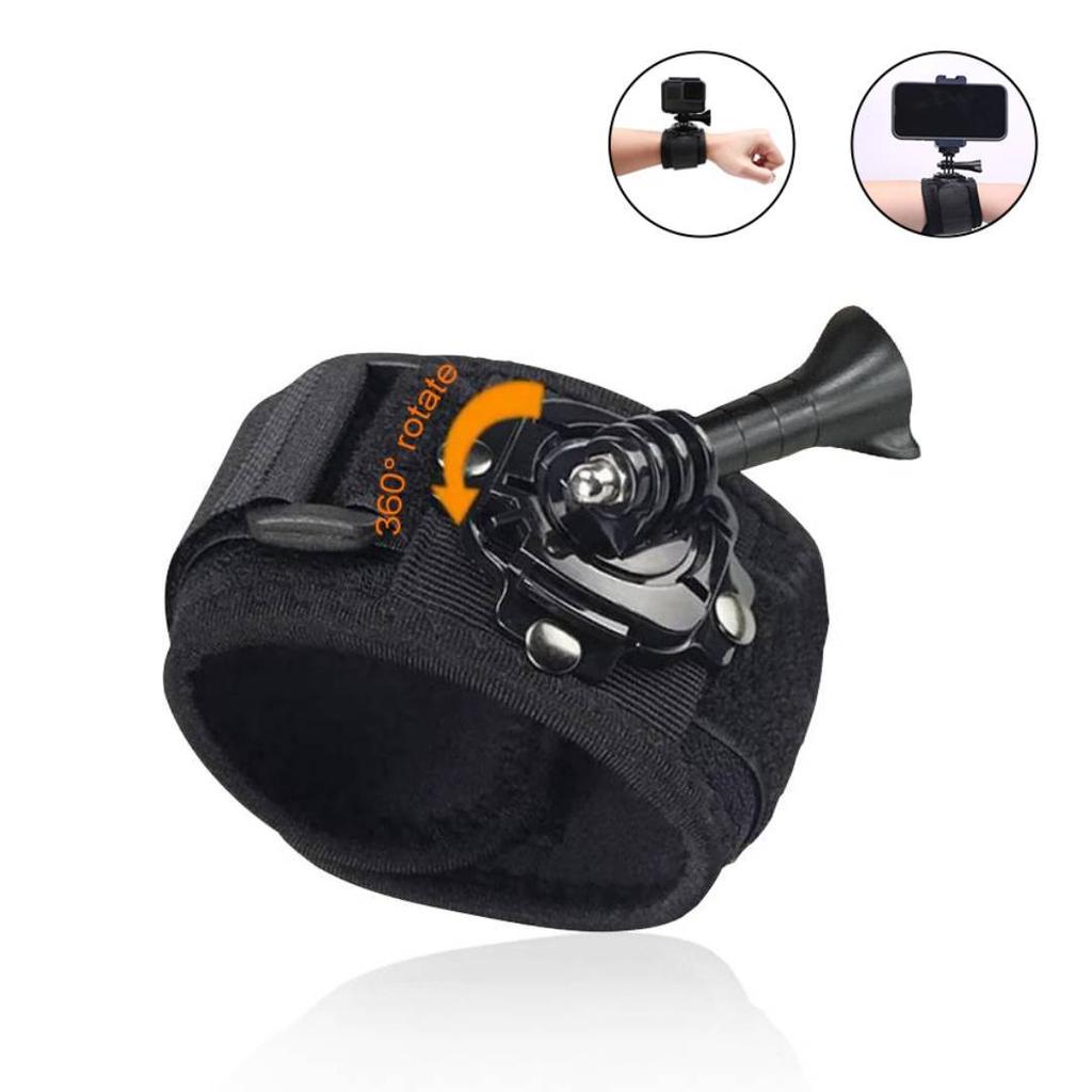 360 Degree Rotation Hand Wrist Strap For Gopro Hero 10 9 8 5 Xiaomi Yi Insta Holder Cycling Mount Camera Accessories