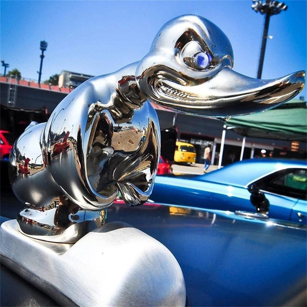 Angry Hood Trim, 3D Car Chrome Metal Hood Trim, Electroplating Black/Silver, Polished High Gloss, Angry Car, Tabletop Trim