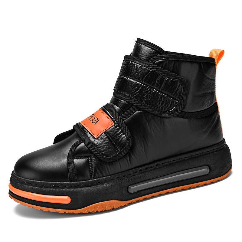 

Foreign trade cloth board shoes warm labor insurance shoes men s velvet winter work shoes waterproof new casual Korean version high-top down 39