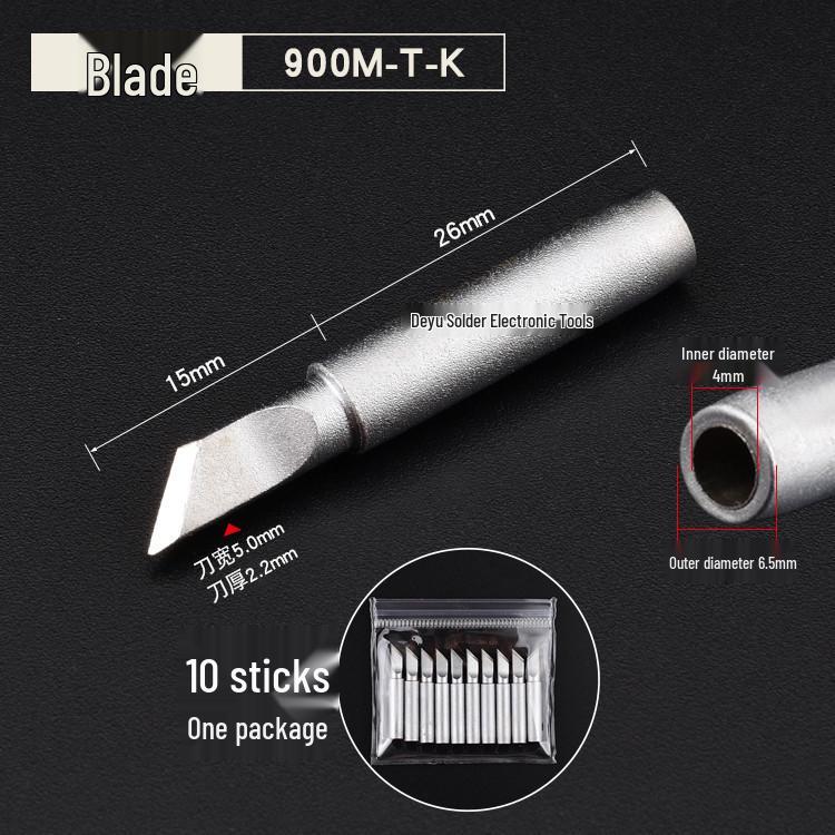936 Universal Soldering Iron Tip for Constant Temperature Stations - Frosted, Pointed, Horseshoe Blades