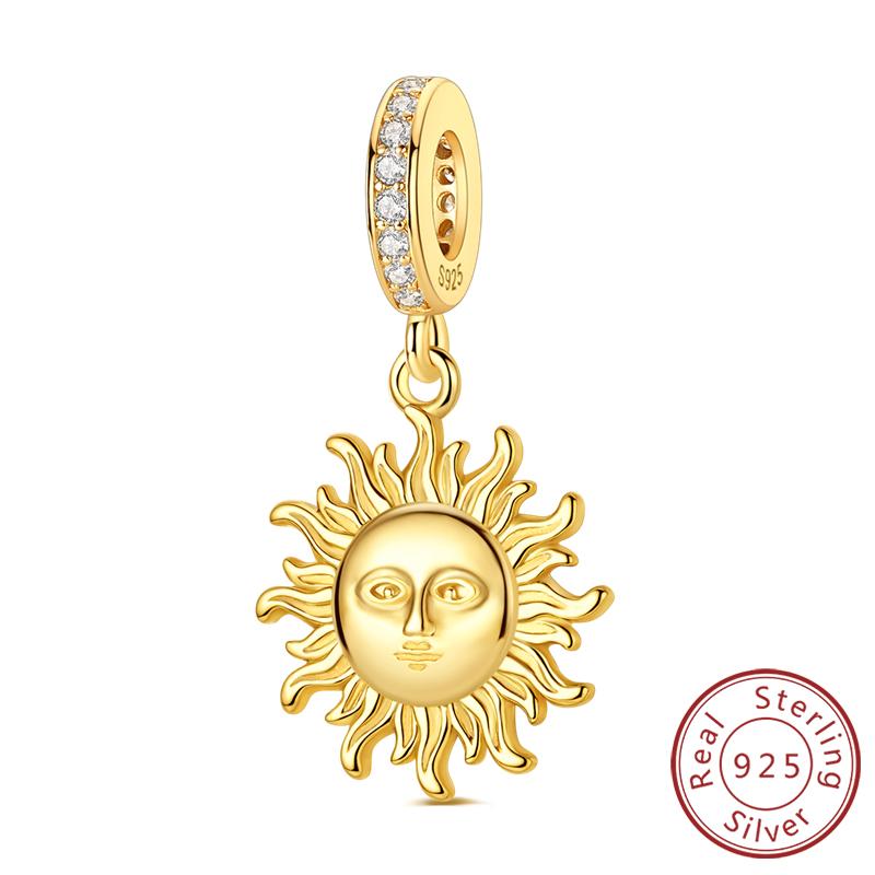 Original Copper Charms Beads Apple Gold Suitcase Family Love Charm Fit Bracelets Bangle Pendant Women Diy Jewelry