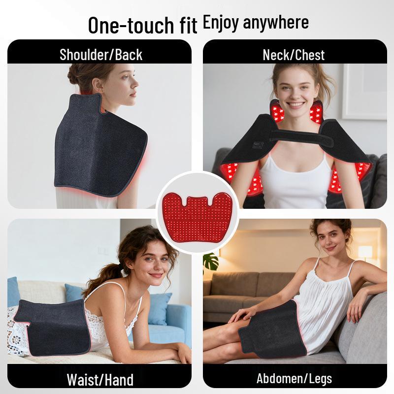 Infrared Red Light Shawl Massager with LED Hot Compress for Shoulder and Neck Therapy