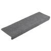 Tapis d'escalier - vidaXL - 5 pcs - Gris clair - 65x21x4 cm - Antidérapant