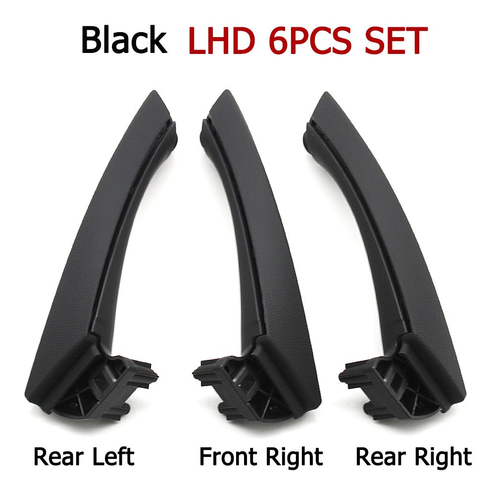 6PCS Full Set LHD RHD Passenger Interior Door Pull Handle Cover Trim For BMW 3 Series E90 E91 E92 316 318 320 325 328i 2004-2012